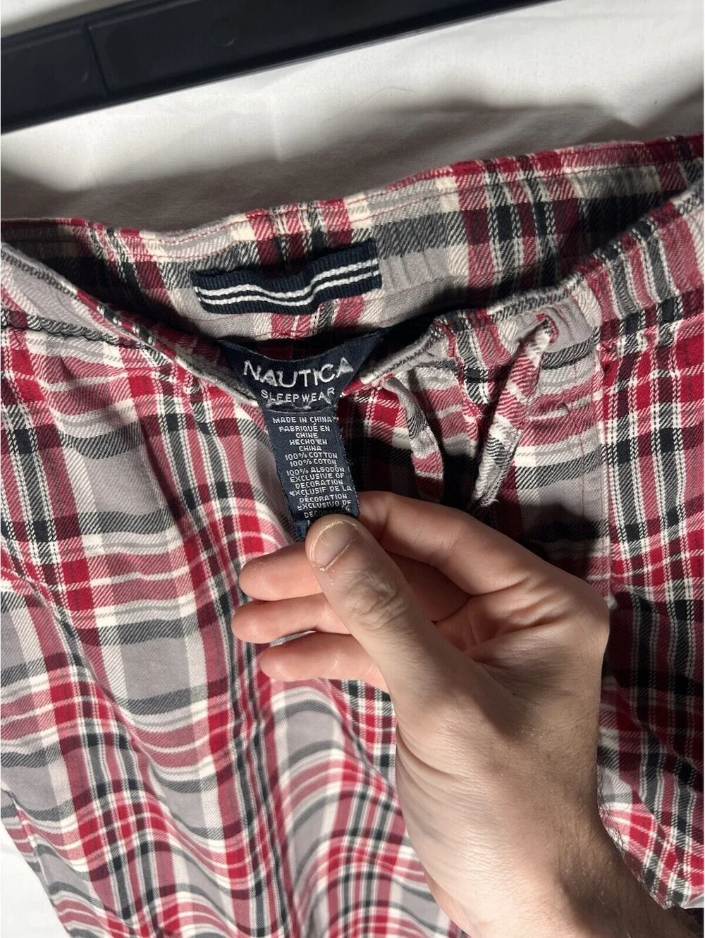 Nautica Sleepwear Red Flannel Pajama Pants Size Medium